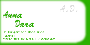 anna dara business card